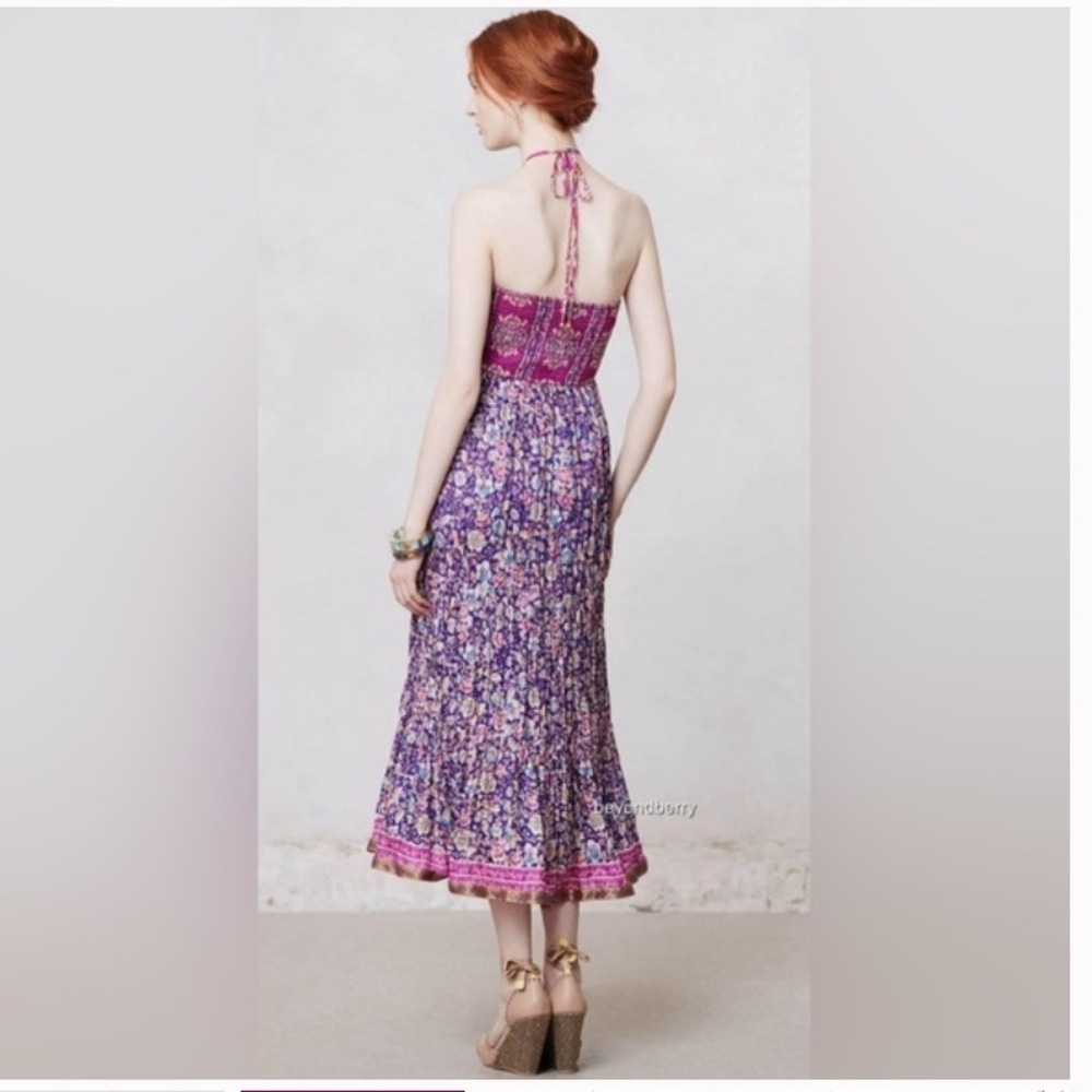 Anthropologie Maeve Daleka Day Floral Midi Dress Size Medium EUC - Picture 9 of 9